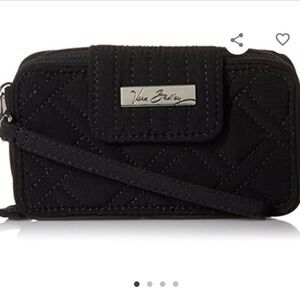 Vera Bradley Black Wristlet 5.5"x3"